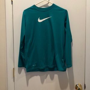 Teal Nike Dri-fit long sleeve